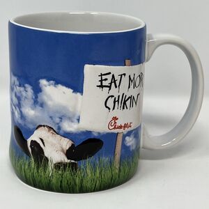 Eat Mor Chikin Chick-fil-A 3D Cow In Field Sign Coffee Mug Tea Cup RARE Promo